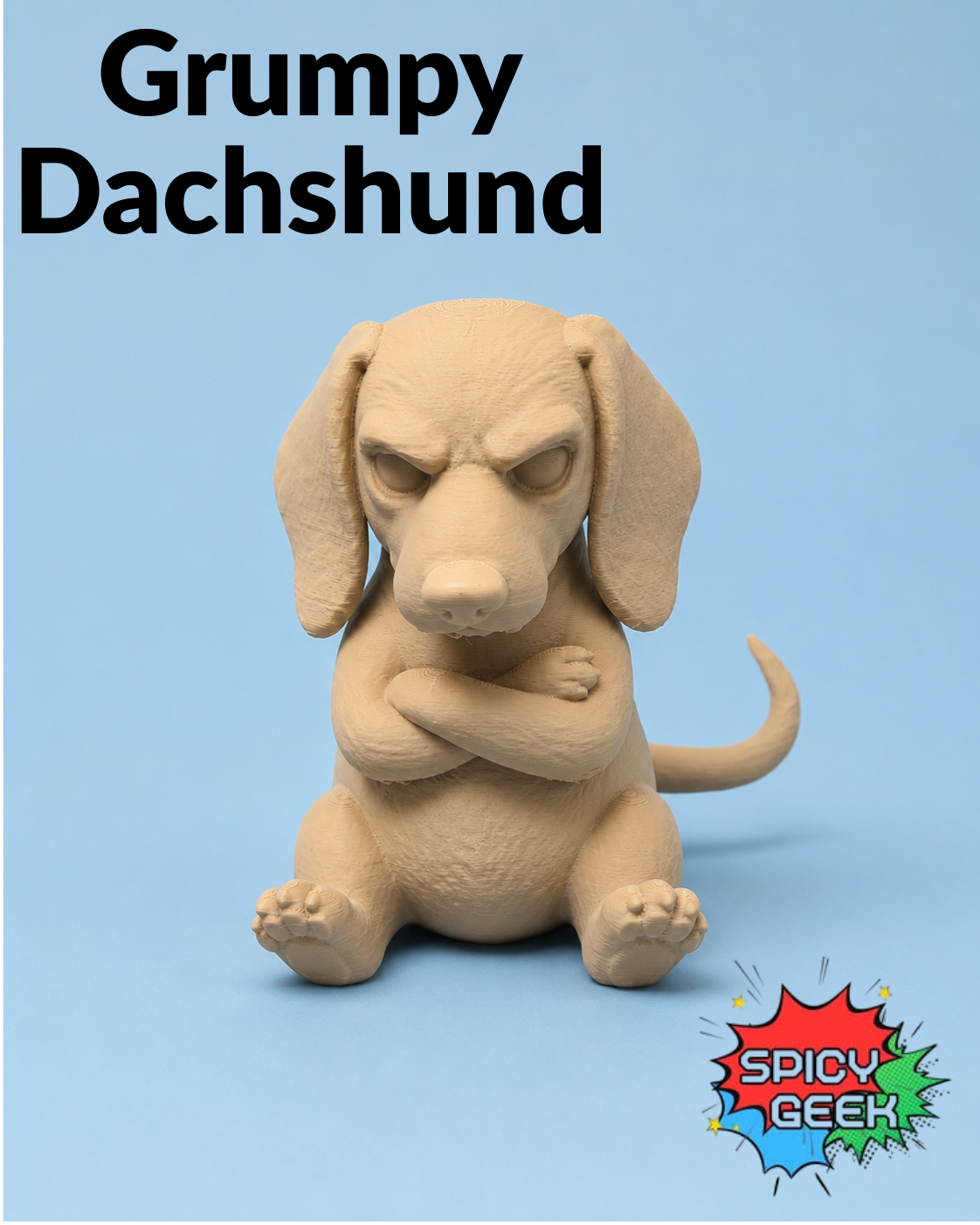 Miniatura 2 do modelo 3D Grumpy Dachshund