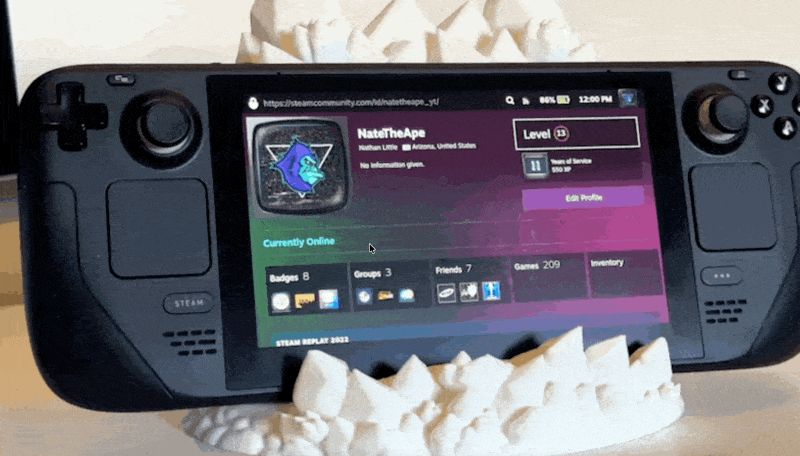Crystal Steam Deck Stand