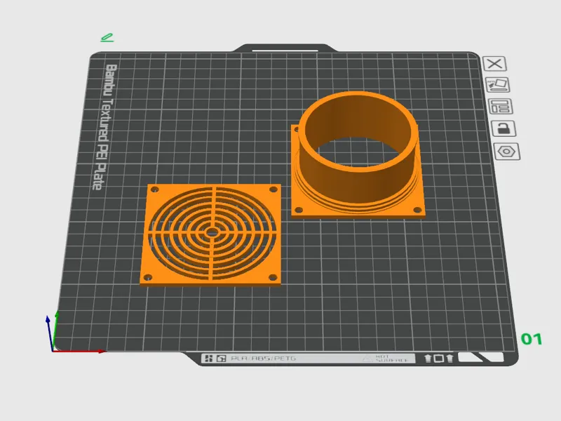 Skouphy 3d print Enclosure ventilation fan parts