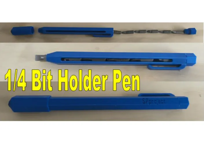 Screwdriver 1/4 inch bit holder pen