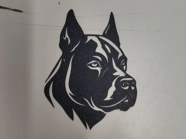 Silhouette murale chien boxer