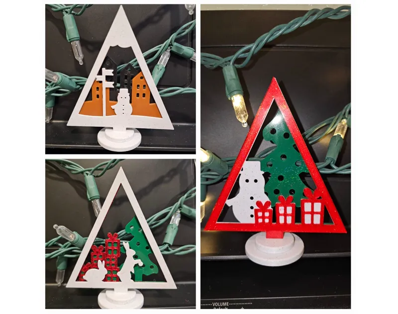 Tree Shaped Frame Decorations with Stands
