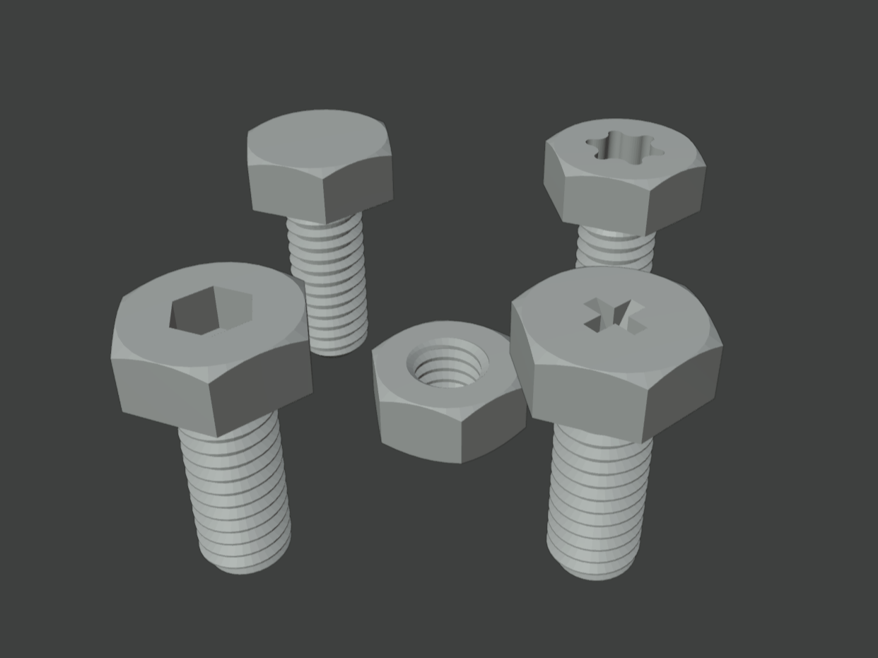 Tornillo y Tuerca M4 x 10