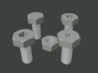 Tornillo y Tuerca M4 x 10