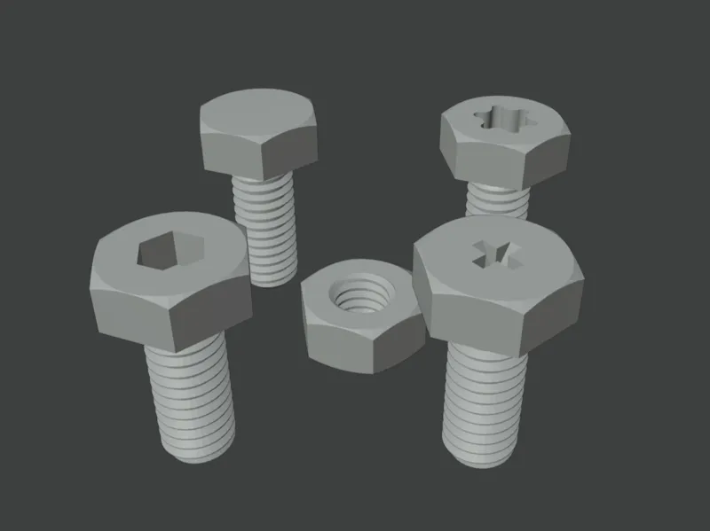 Tornillo y Tuerca M4 x 10