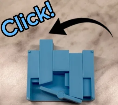 Fidget toggle button clicker 2-in-1