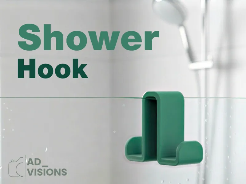 Dubble shower hook