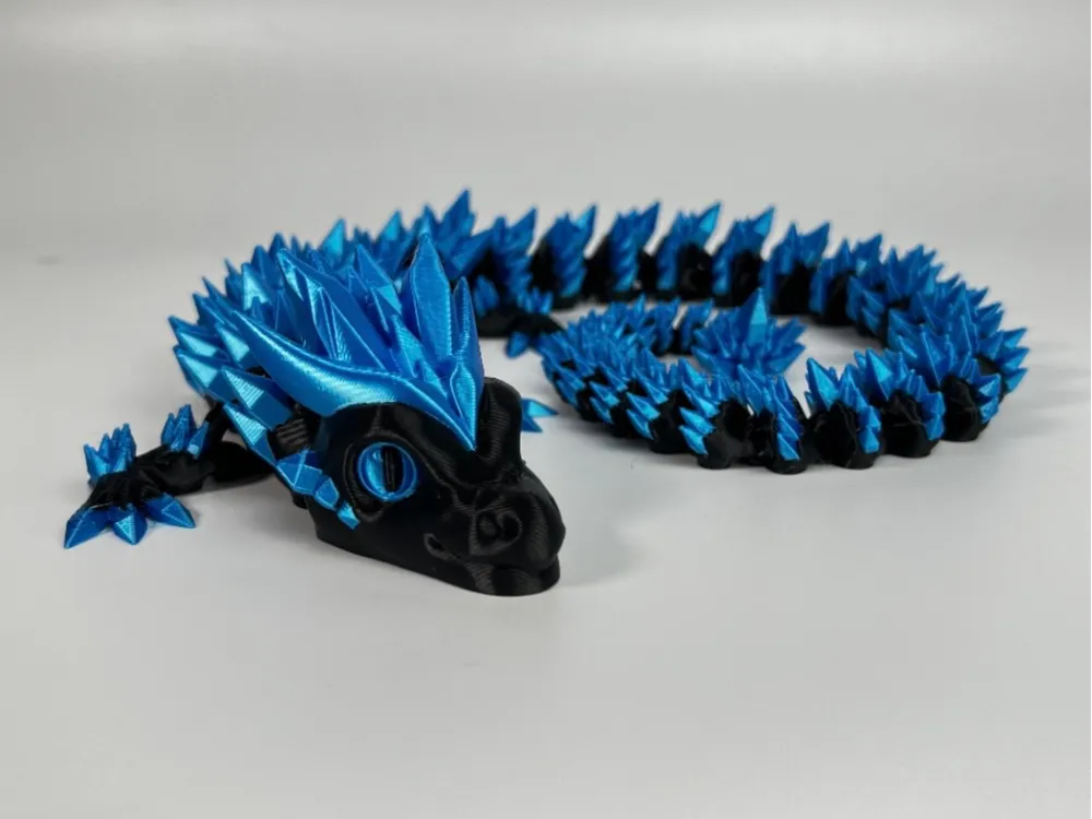 Flexi Dragon crystal - Free 3D Print Model - MakerWorld
