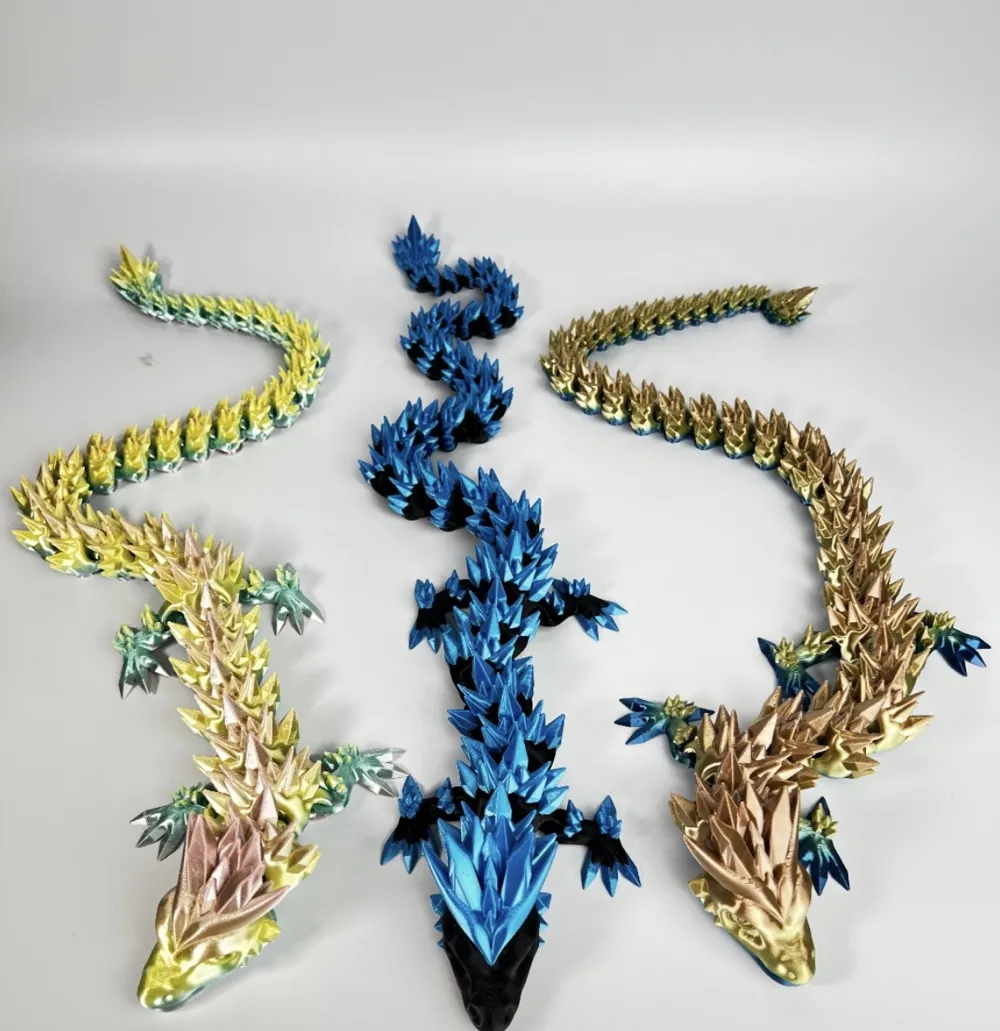Flexi Dragon crystal - Free 3D Print Model - MakerWorld