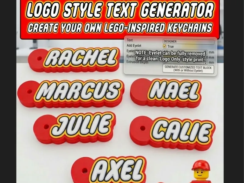 Logo Style Text Generator - Keychain & Nameplate