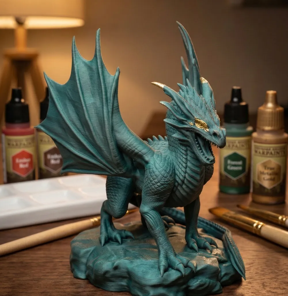 Epic Guardian Dragon Statue - Free 3D Print Model - MakerWorld