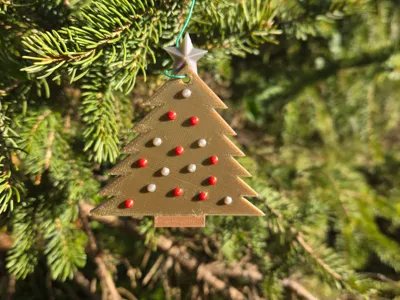 Simple Christmas Tree Shaped Christmas Ornament
