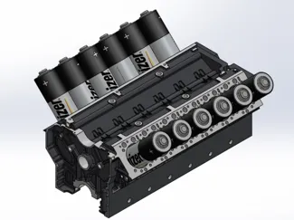 bloque motor V12 guardapilas