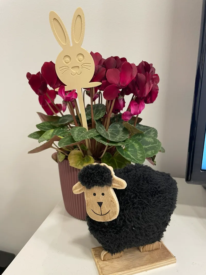Easter bunny decoration stick