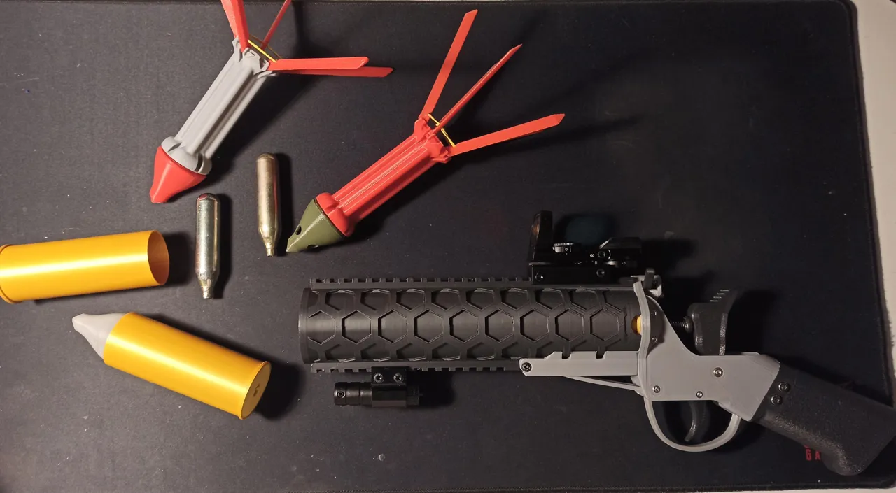 Co2 rocket/grenade launcher view 2