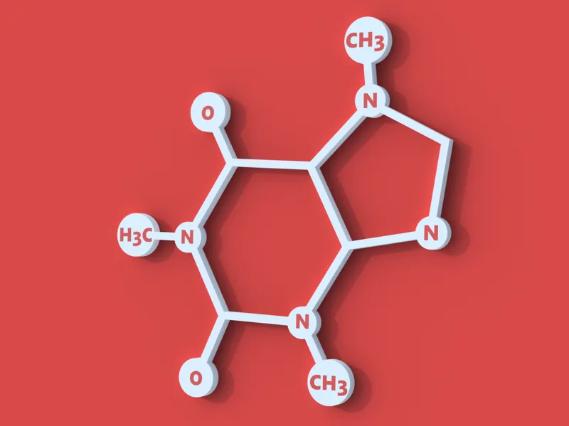 Caffeine Molecule - Wall Art