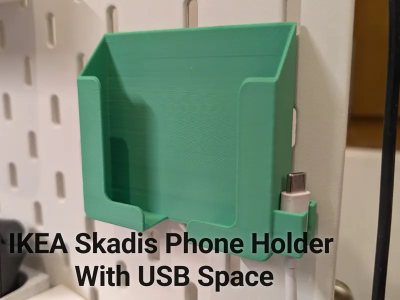 Ikea Skadis Phone Holder With USB Space