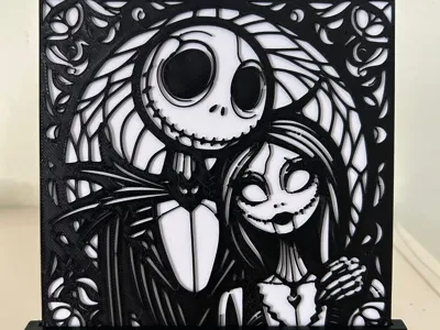 Nightmare Before Christmas Jack and Sally Portrait