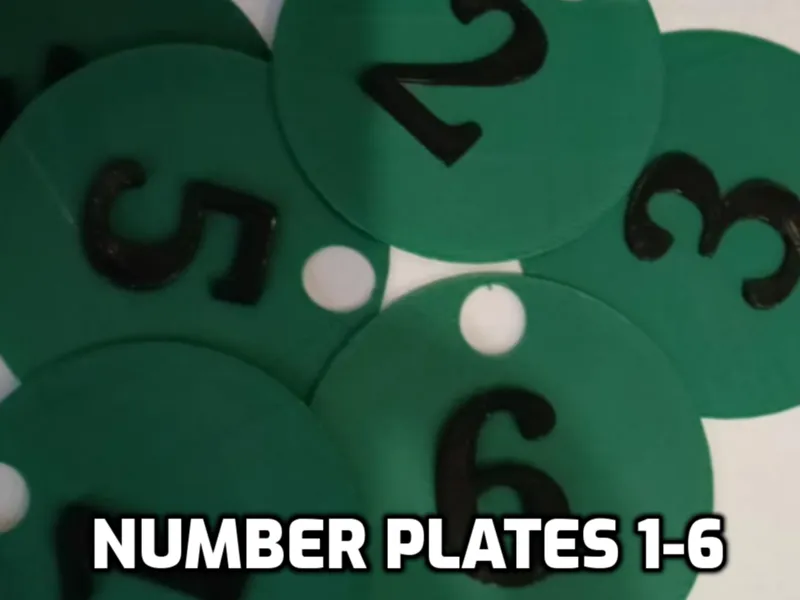 Number plates 1-6