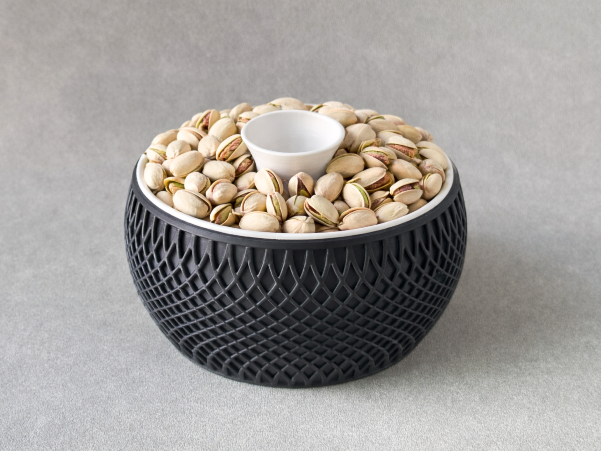 Pistachio Snack Bowl with Hidden Shell Collector
