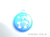 Porte-clés panda avec cœur rotatif — photo 2
