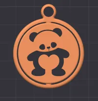 Porte-clés panda avec cœur rotatif — photo 6