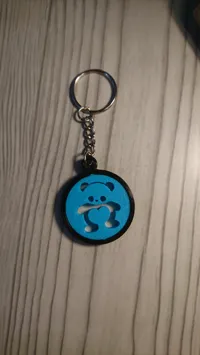 Porte-clés panda avec cœur rotatif — photo 4