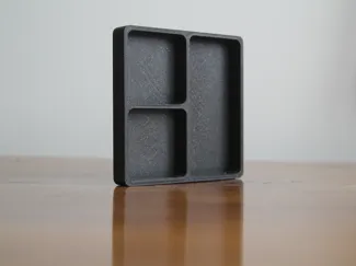 Small desk organizer shallow tray with inserts