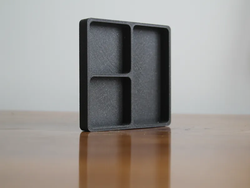 Small desk organizer shallow tray with inserts