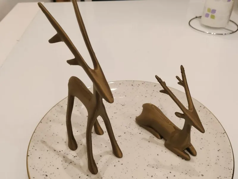Minimalist Christmas Reindeer Set Deer Sculptures