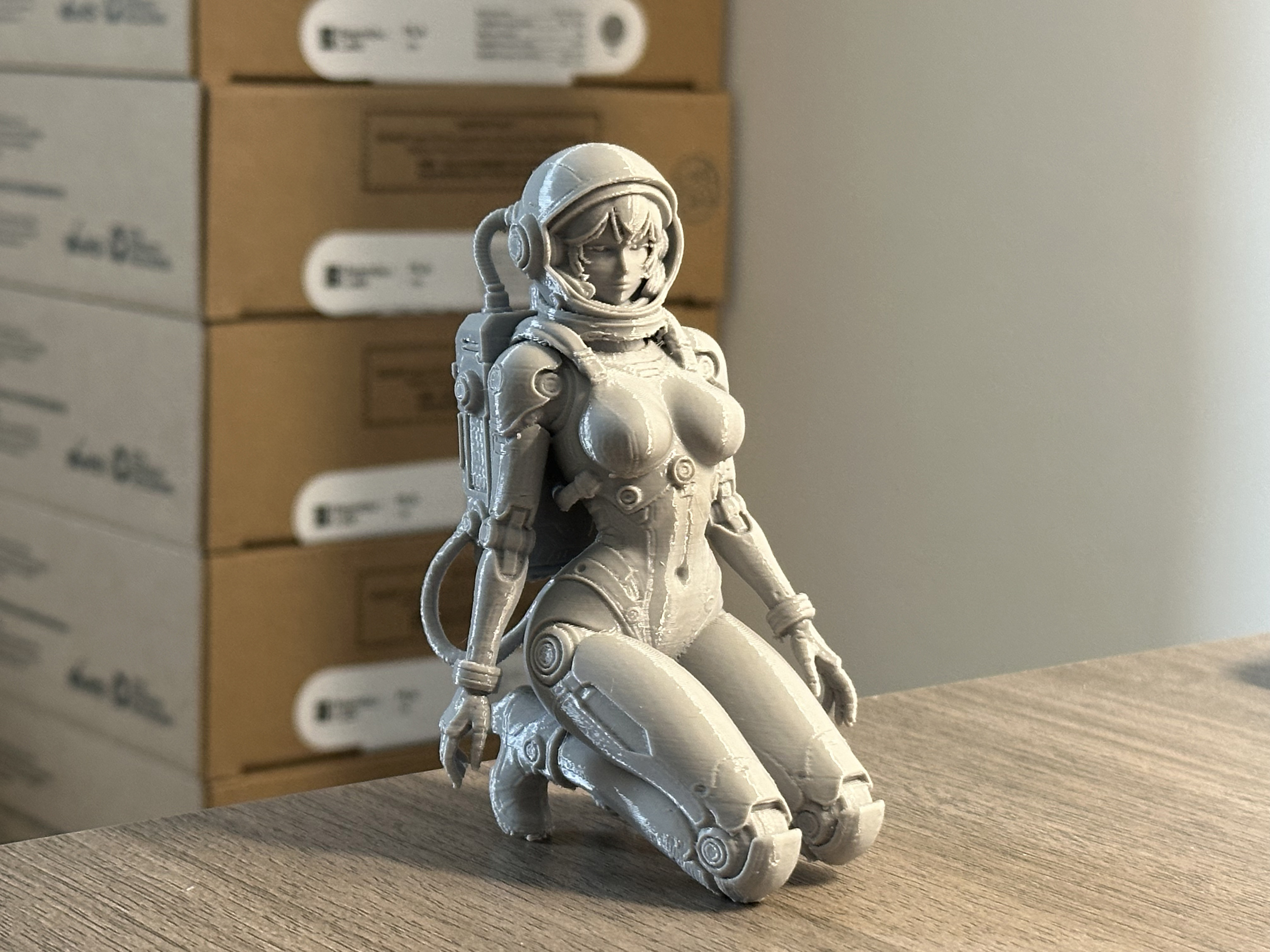 机械宇航少女 单色 一体打印 - 1
