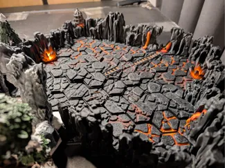 Volcanic lava cave walls