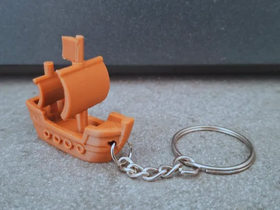 Mini pirate ship keychain
