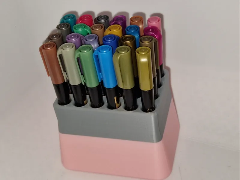 Sturdy 24-Slot Colouring Pen Holder Pot