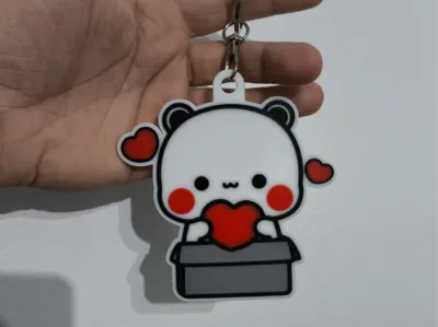 Keychain little bear with heart - love