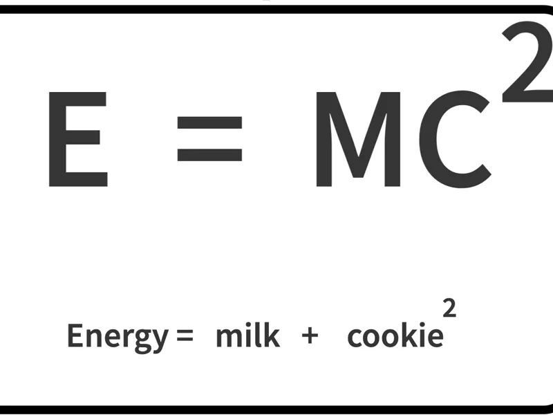 sign e=mc2 joke 