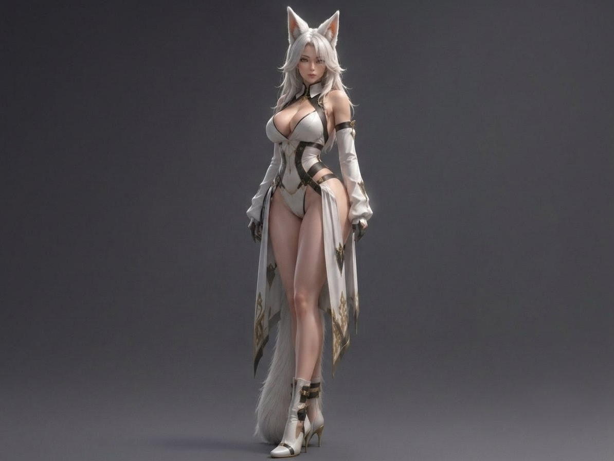 Sexy Fantasy Fox Girl (Kitsune) Statue