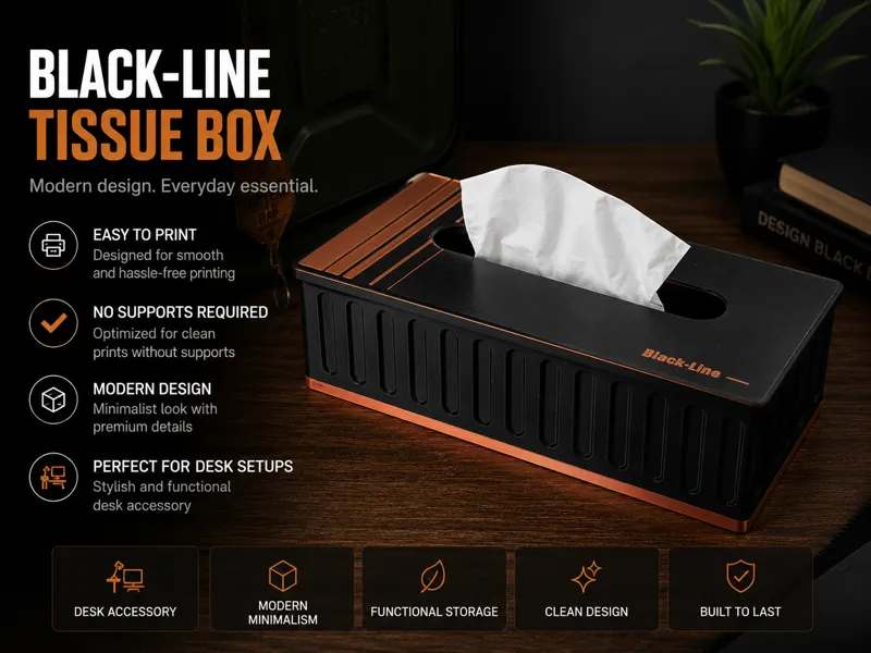 Black-Line - Tissue Box