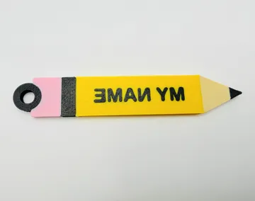 Llavero de lápiz personalizado con nombre — vista de referencia 4