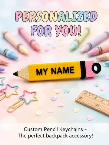 Llavero de lápiz personalizado con nombre — vista de referencia 2