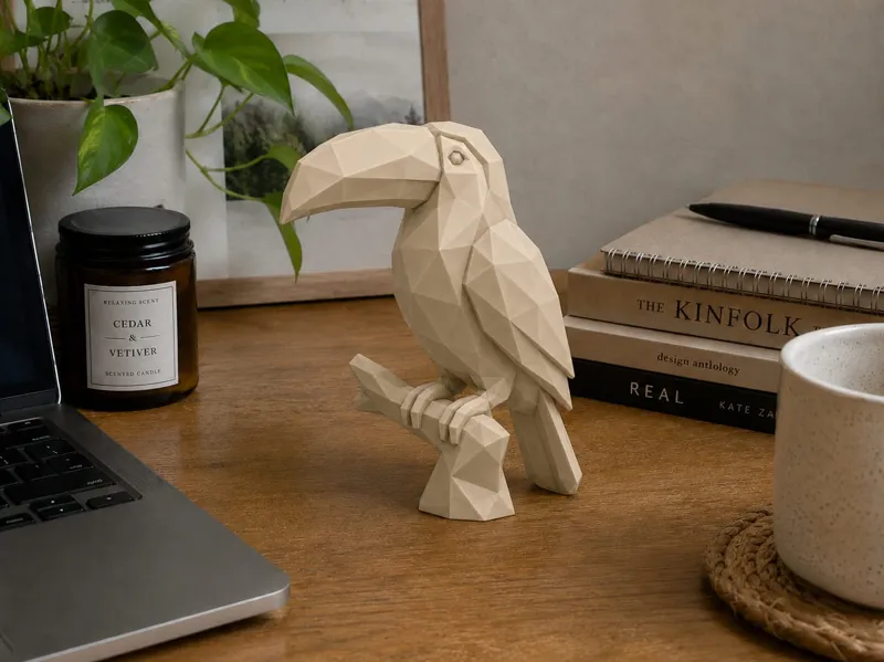 Polygon Toucan | Tropical Low Poly Decor