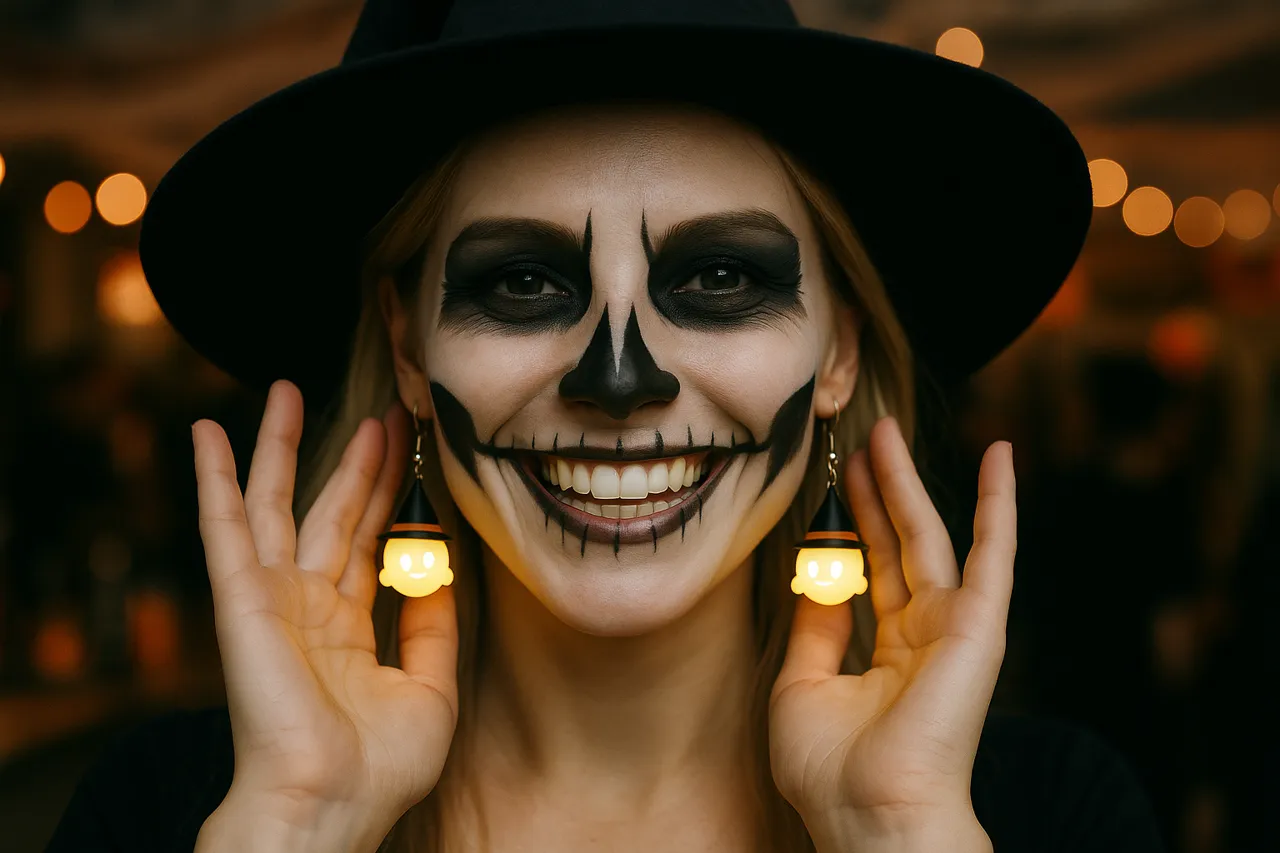 Halloween Glowing Ghost Earring (with LED) view 2