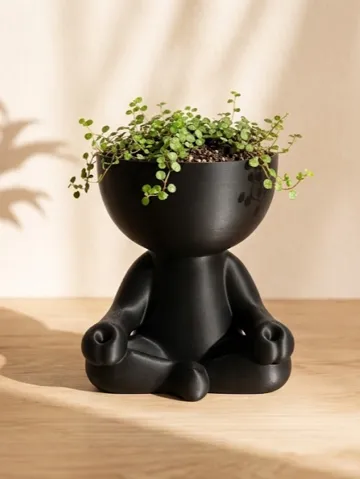 Maceta decorativa: Buddy Planter - Meditating — vista de referencia 2