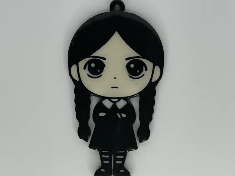 Wednesday Chibi Keychain – Spooky Cute Goth