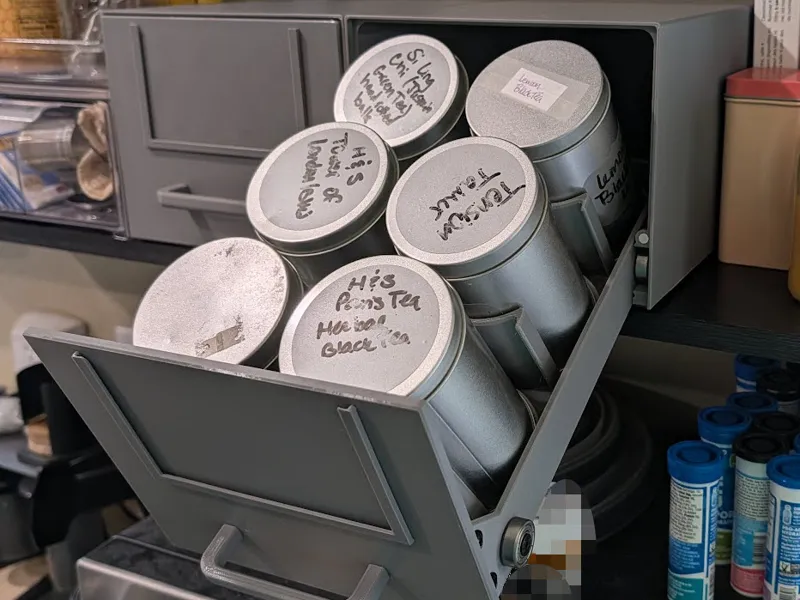 Tip Down Tin Storage Drawer