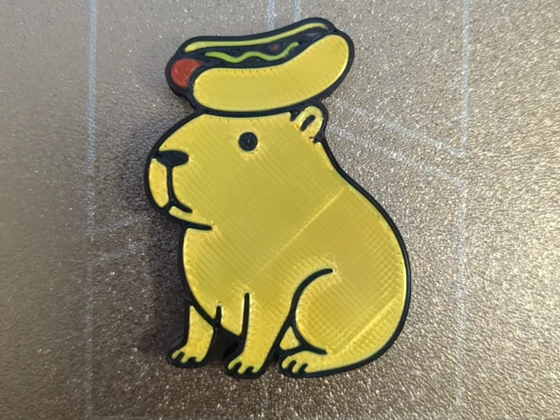 Capybara Hotdog Magnet