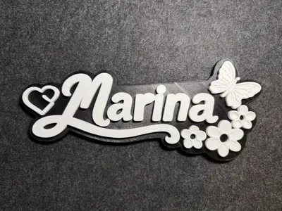 Marina Door Sign Two-Color | Ready-to-Print 3MF
