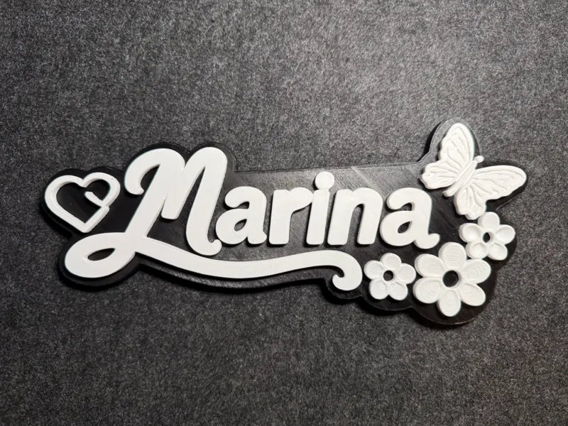 Marina Türschild 2-Farbig | Ready-to-Print 3MF