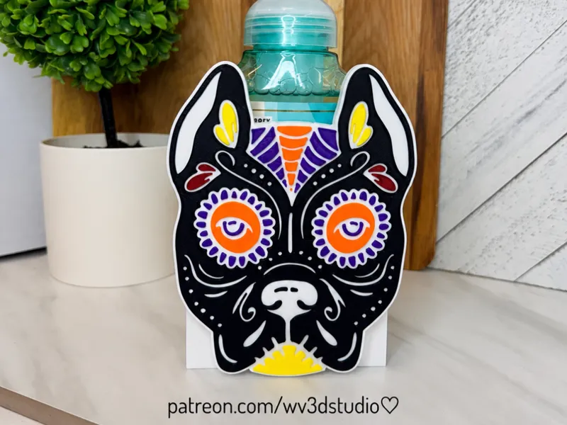 Interchangeable Cover - Dog/Pit Bull Sugar Skull