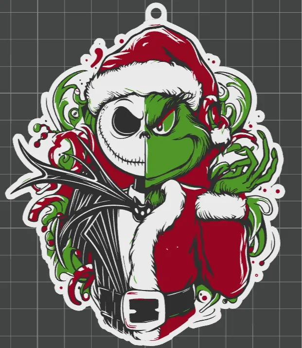 Grinch and Jack Ornament